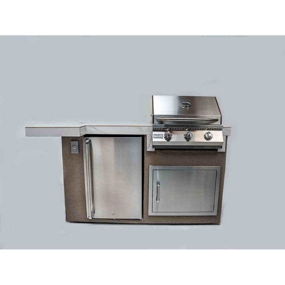 KoKoMo Mini Maui 6' Outdoor Kitchen Island – Compact BBQ Station with Seating