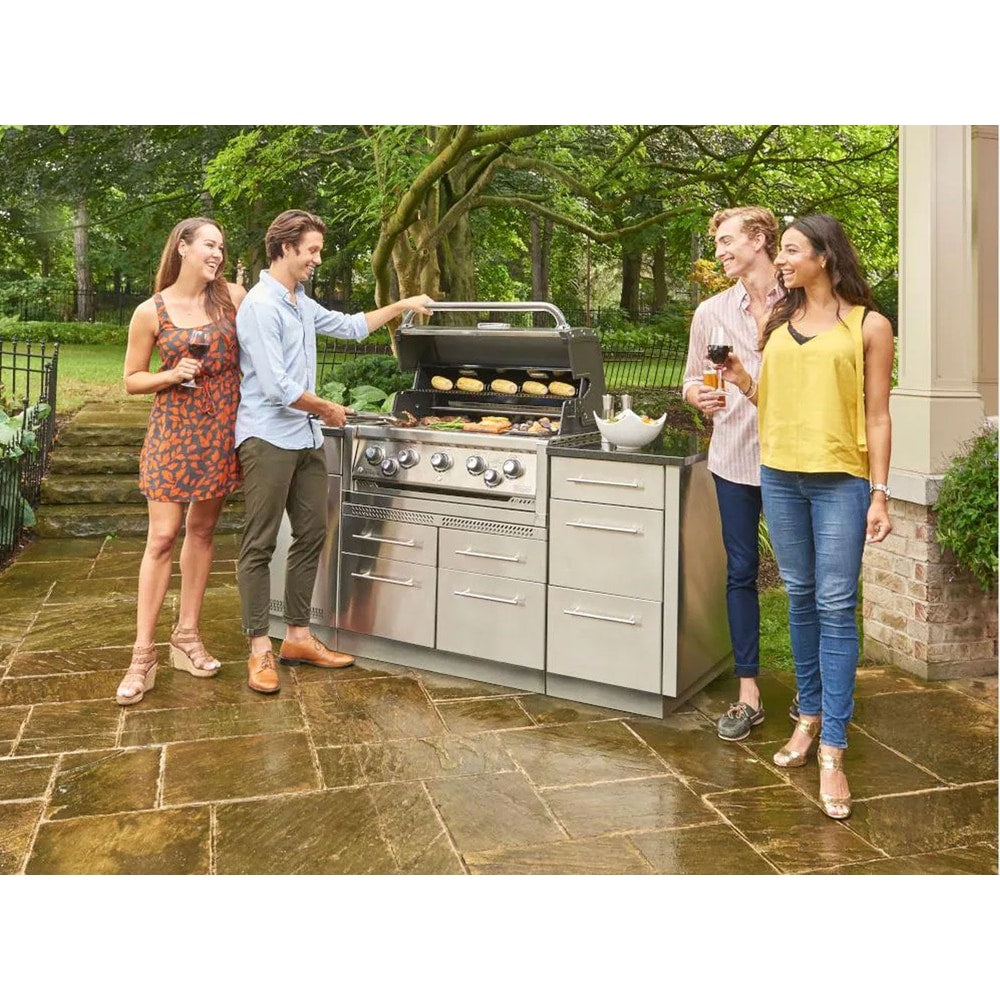 Broil King Imperial S 590i 5-Burner Gas Grill Island With Rotisserie & Side Burner