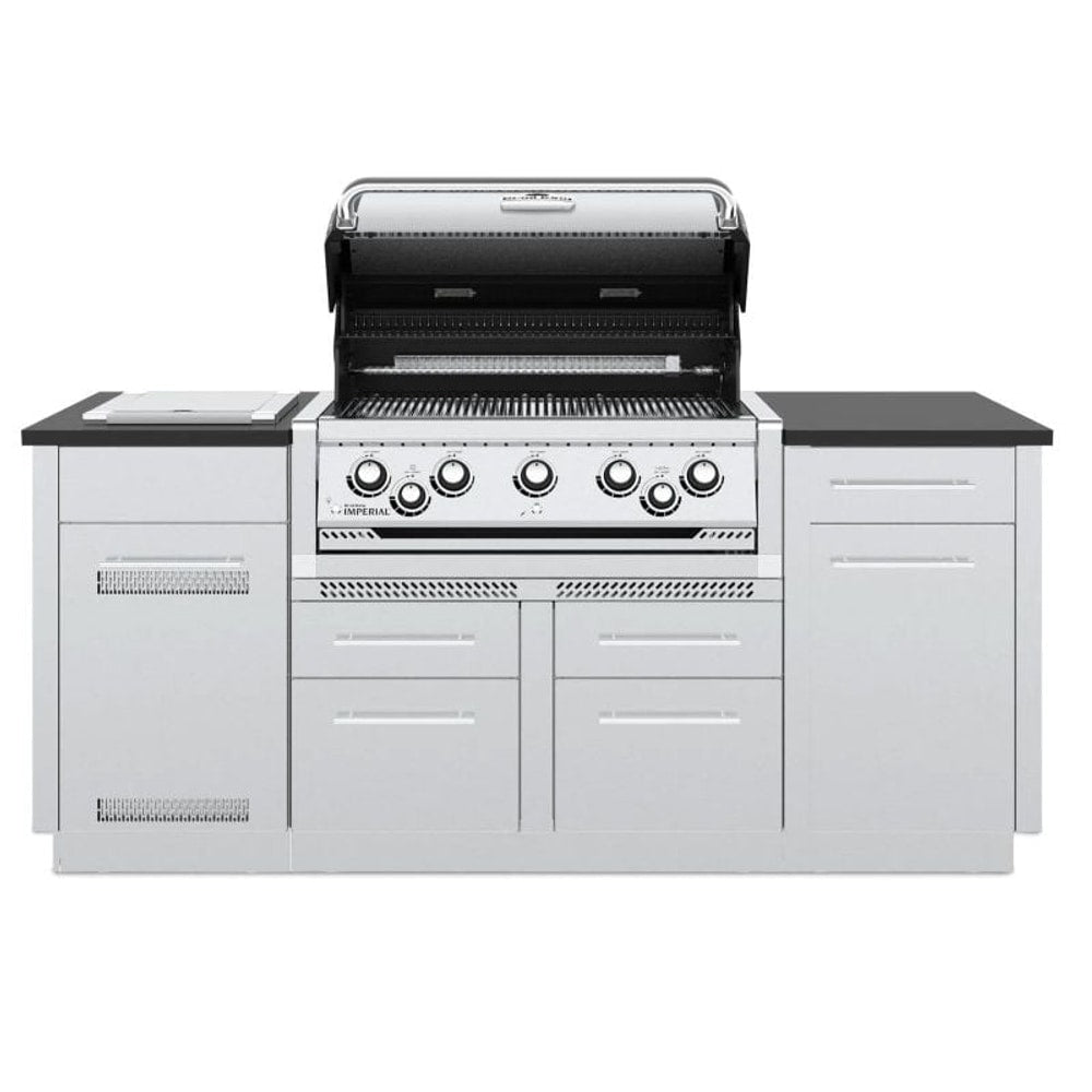 Broil King Imperial S 590i 5-Burner Gas Grill Island With Rotisserie & Side Burner