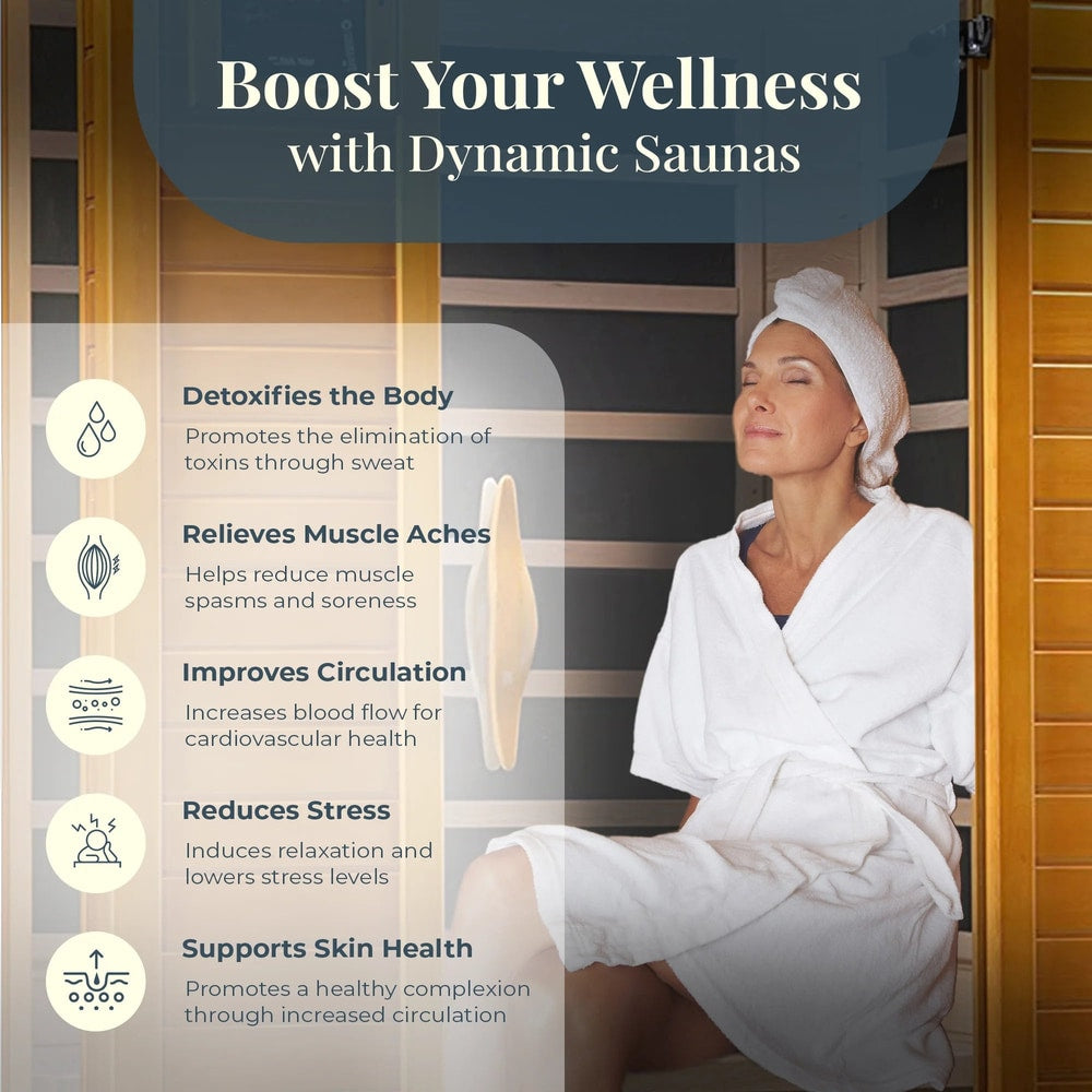Andora 2-Person Low EMF FAR Infrared Sauna, Canadian Hemlock