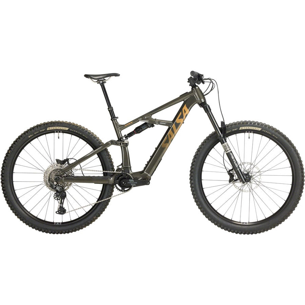 Salsa Moraine Cues 10 Ebike - 29" Aluminum Coffee Black Medium