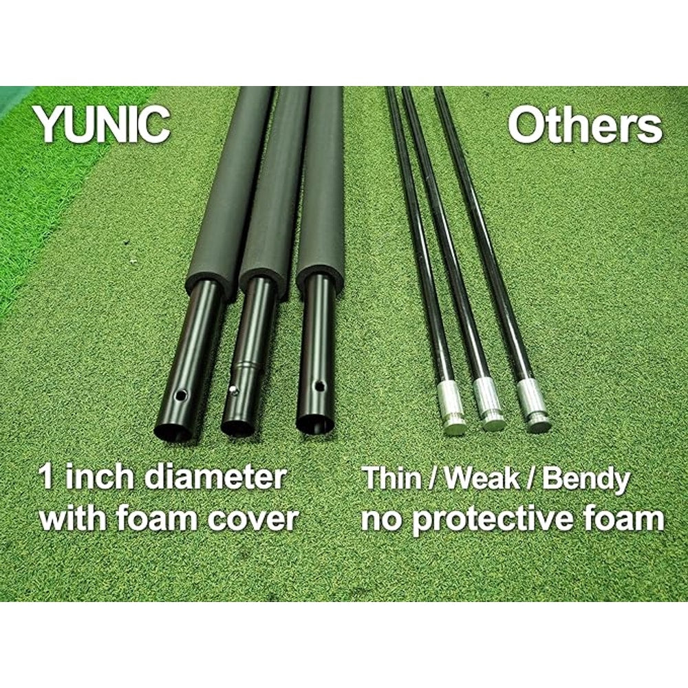 YUNIC Golf Driving Cage with Metal Frame - Choose Standard Hitting Target or Simulator Impact Screen