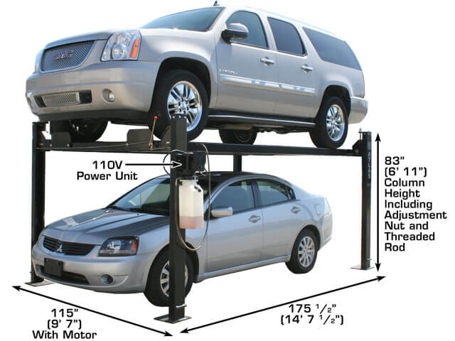 Atlas Garage Pro 8000 Portable Four Post Lift
