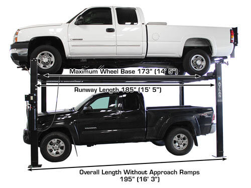 Atlas Garage Pro 8000EXT-L Portable Four Post Lift