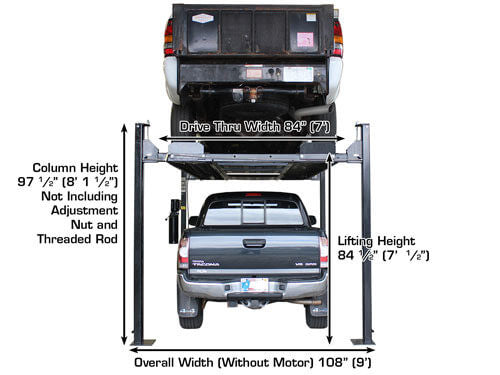 Atlas Garage Pro 8000EXT-L Portable Four Post Lift