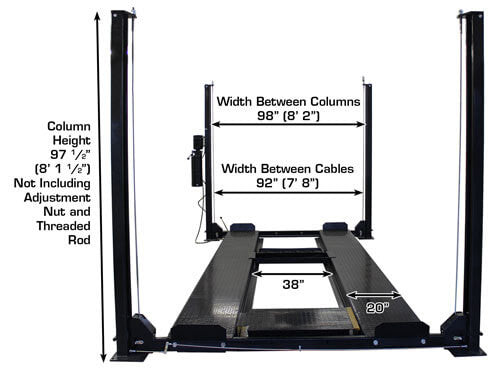 Atlas Garage Pro 8000EXT-L Portable Four Post Lift