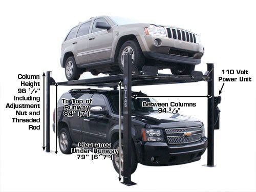 Atlas Garage Pro 8000EXT Portable Four Post Lift