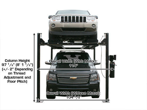 Atlas Garage Pro 8000EXT Portable Four Post Lift
