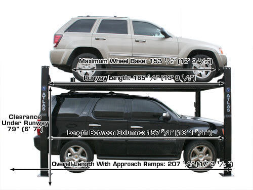 Atlas Garage Pro 8000EXT Portable Four Post Lift
