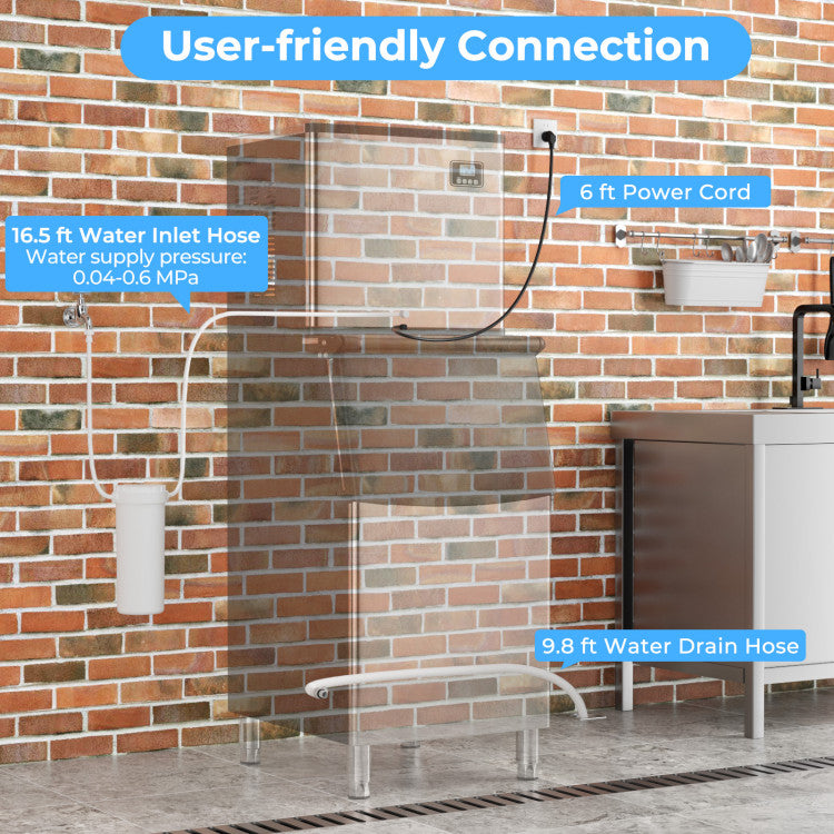 418 LBS Ice Maker with 200 LBS Bin