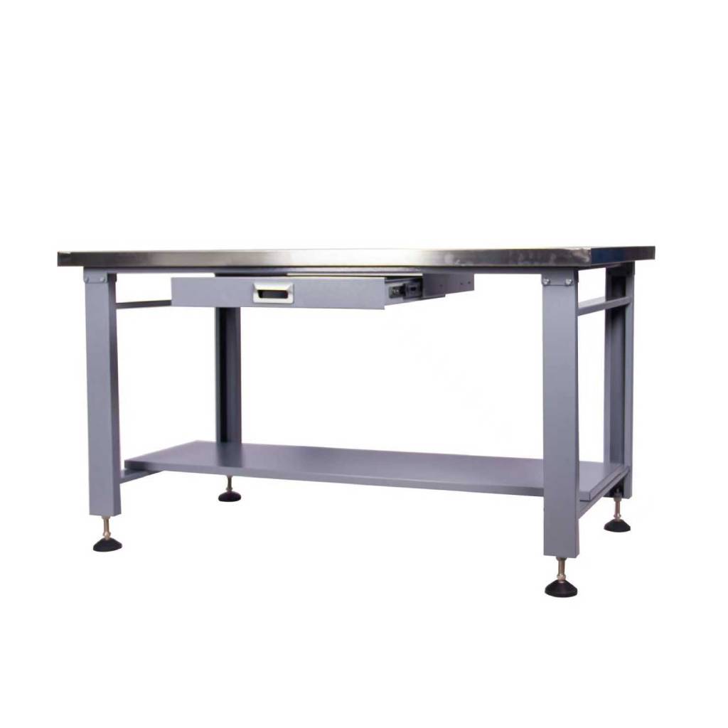 59 inch Large Heavy Duty Machine Teardown Table with Drain Hole