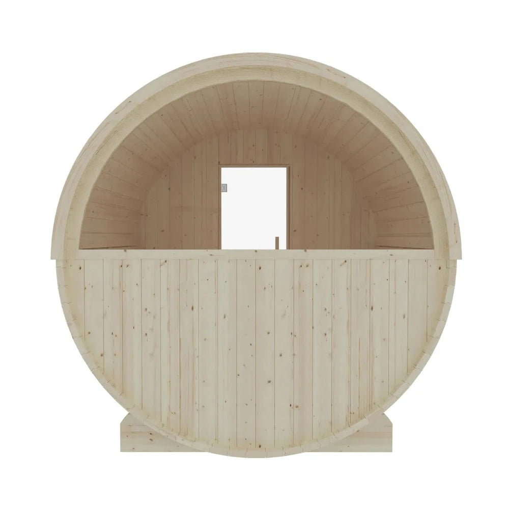 Helsinki Finnish Barrel Sauna with Terrace and WiFi Heater - Finnish Sauna Builders