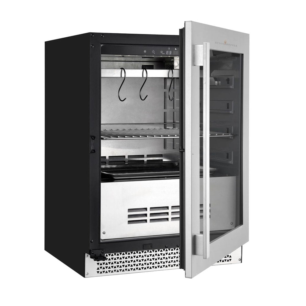 24″ Glass‑Door Meat Aging Fridge (Compact)