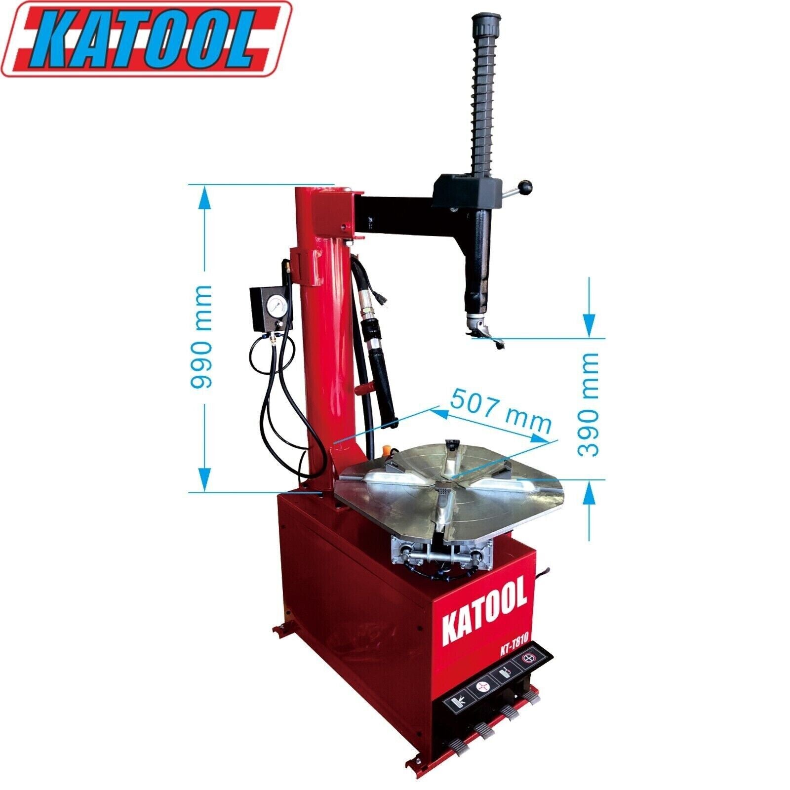 Katool KT-T810 Tire Changer w/ Bead Blaster, Max 24" Rim Clamping