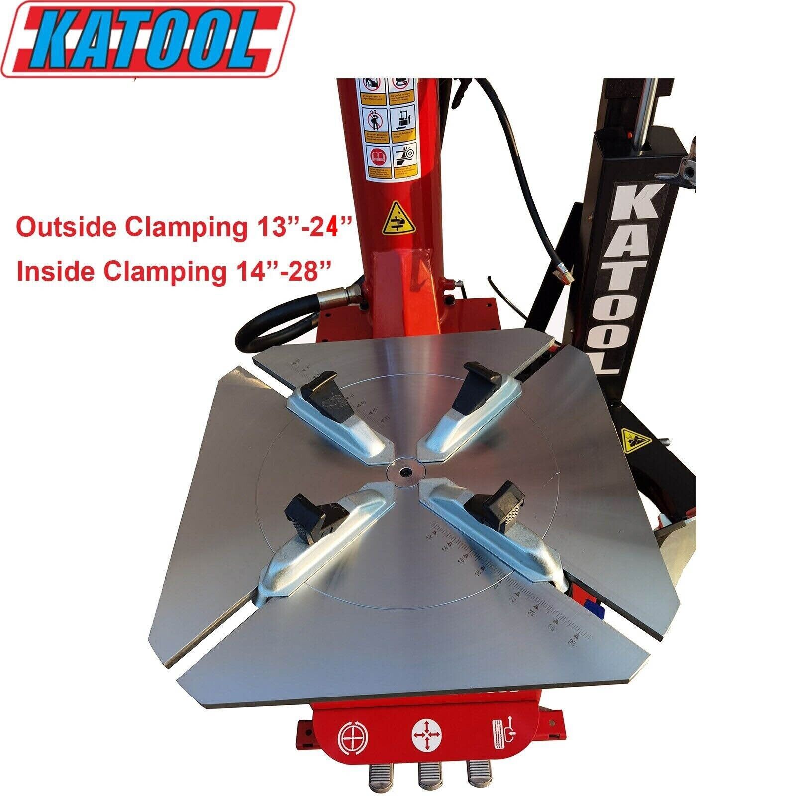 Katool KT-T835 Tire Changer w/ Bead Blaster, Max 28" Rim Clamping