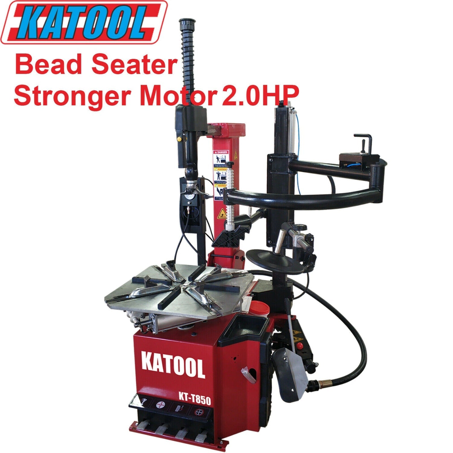 Katool KT-T850 Tilt Back Tire Changer w/ Bead Blaster, Max 28" Rim Clamping