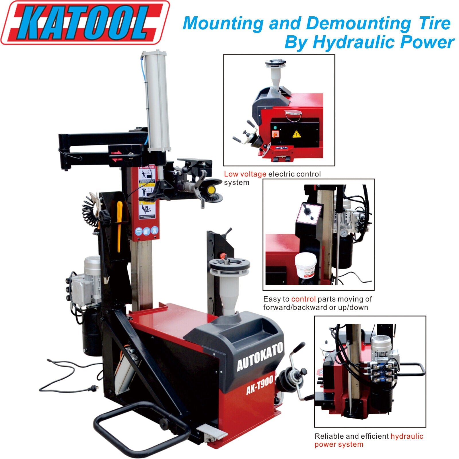 Katool KT-T900 Center Post Tire Changer with Wheel Lift