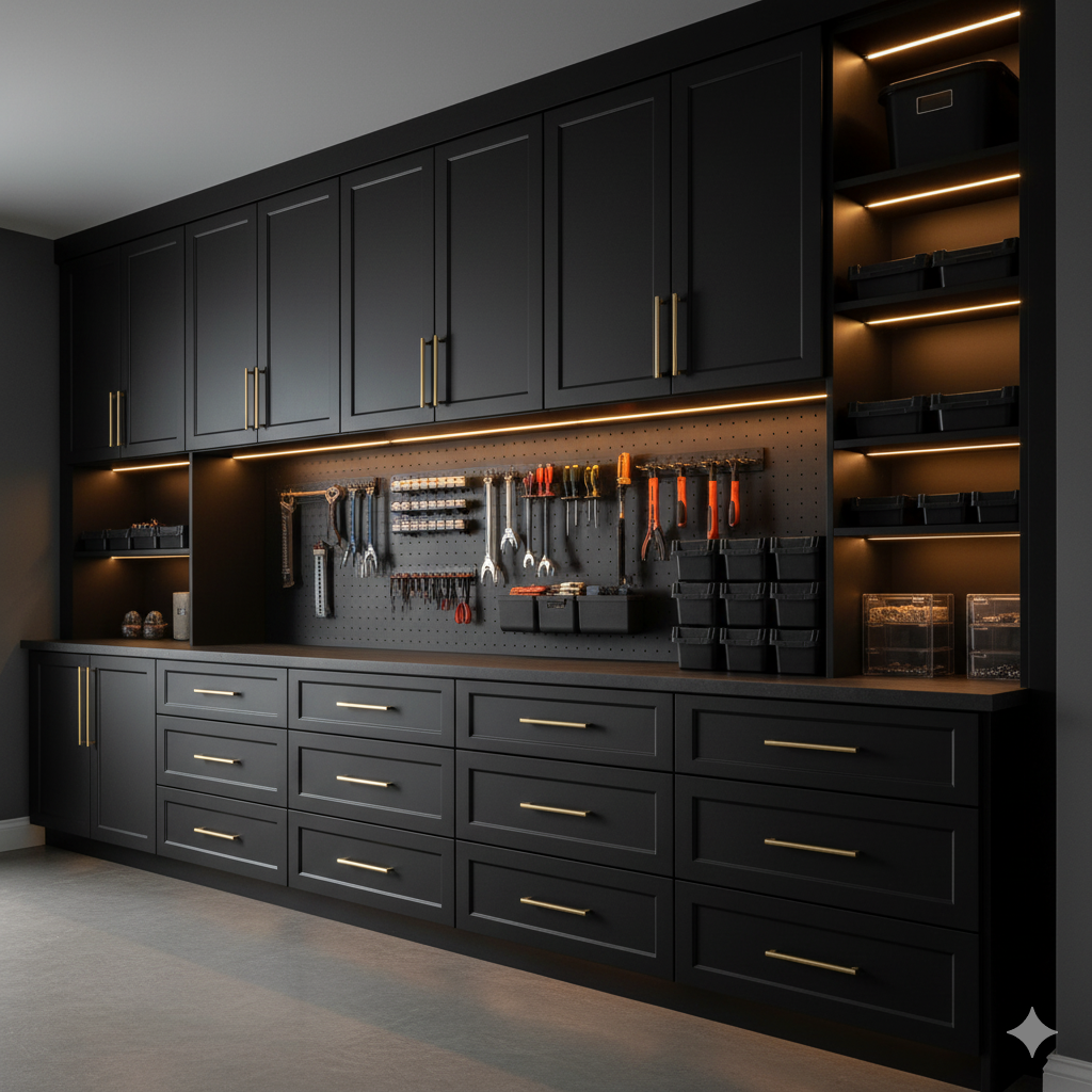 ModuLux Matte Black Cabinetry System