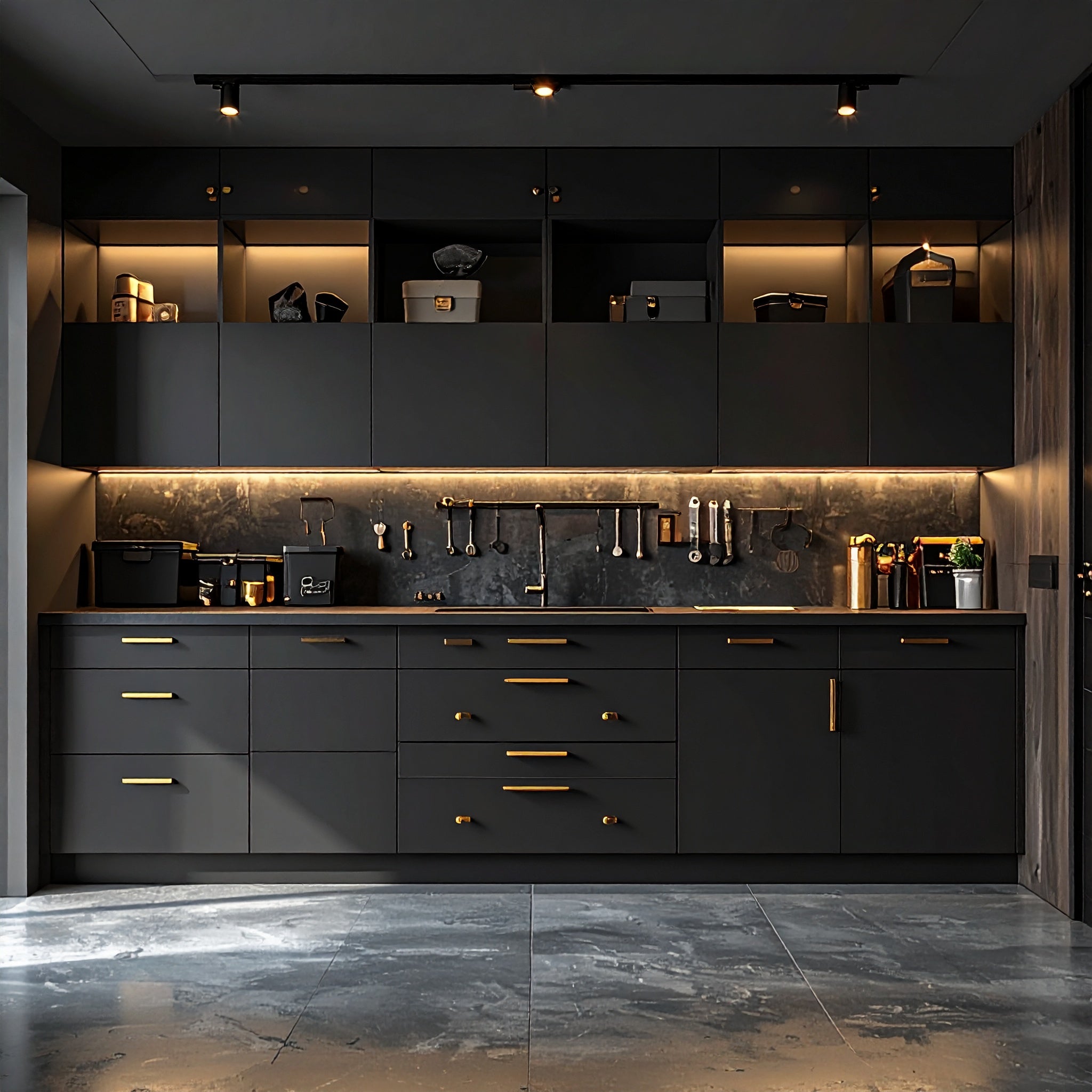 ModuLux Matte Black Cabinetry System