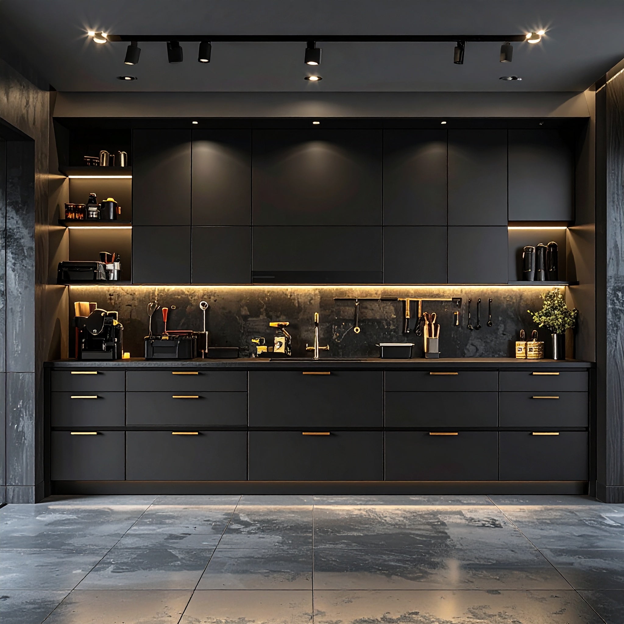 ModuLux Matte Black Cabinetry System