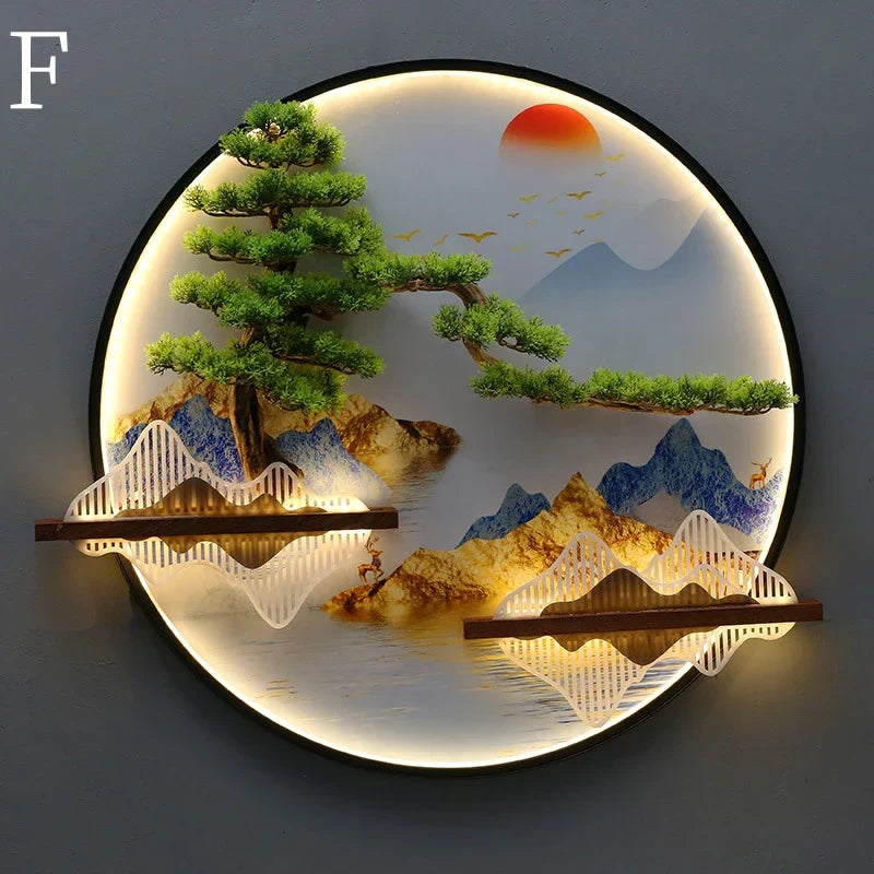 Dlight Decor Round 3D LED Wall Art Light