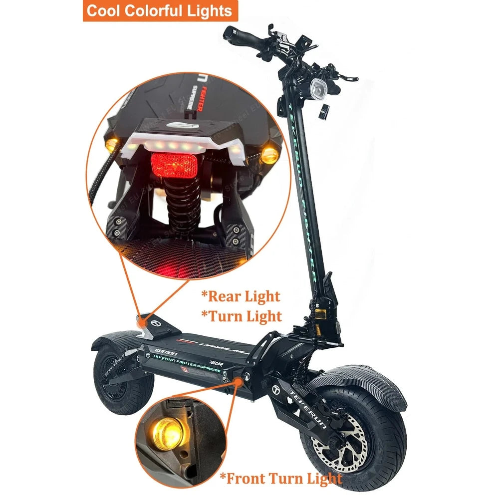 Teverun Fighter Supreme 7260R - 10000W Electric Scooter with GPS