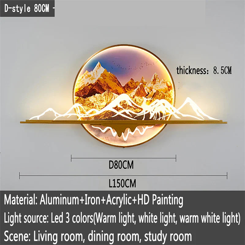 Dlight Decor Artistic Landscape Wall Glow Lamp