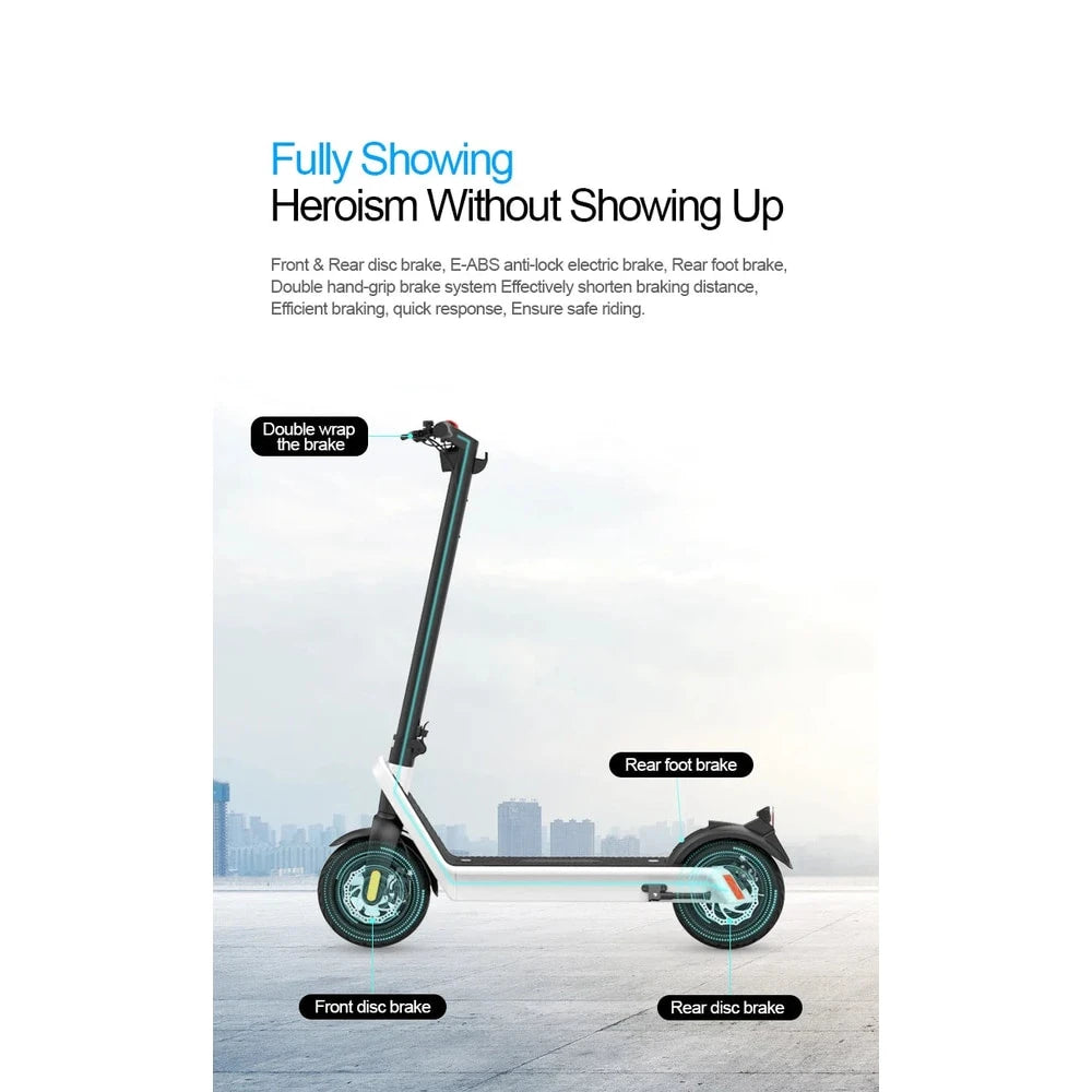 HX X9 PLUS Electric Scooter - Foldable, 60-80km Range, Unisex