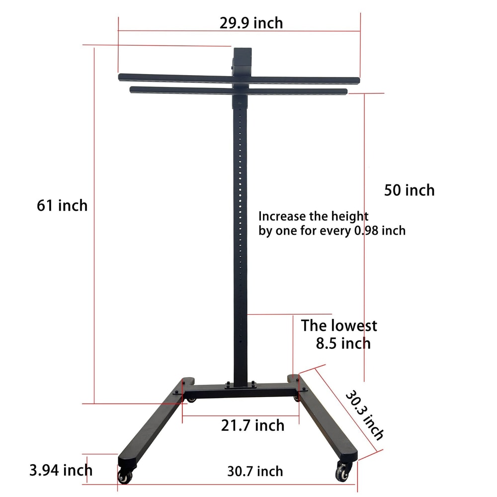 Horizontal Rolling Stand for EXESAS Red Light Therapy Panels, Compatible only with EXESAS Panels. (Stand Only, Panel Sold Separately)