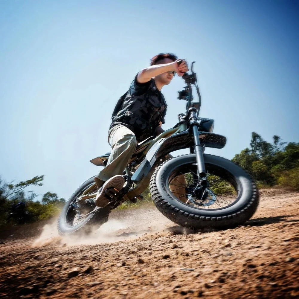 eBike Boys Fat Tire Electric Bike - 1200W, Dual Suspension, 7 Speeds