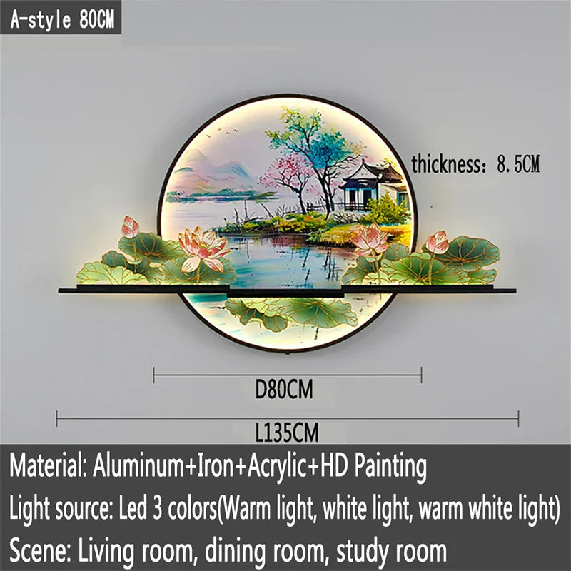Dlight Decor Artistic Landscape Wall Glow Lamp