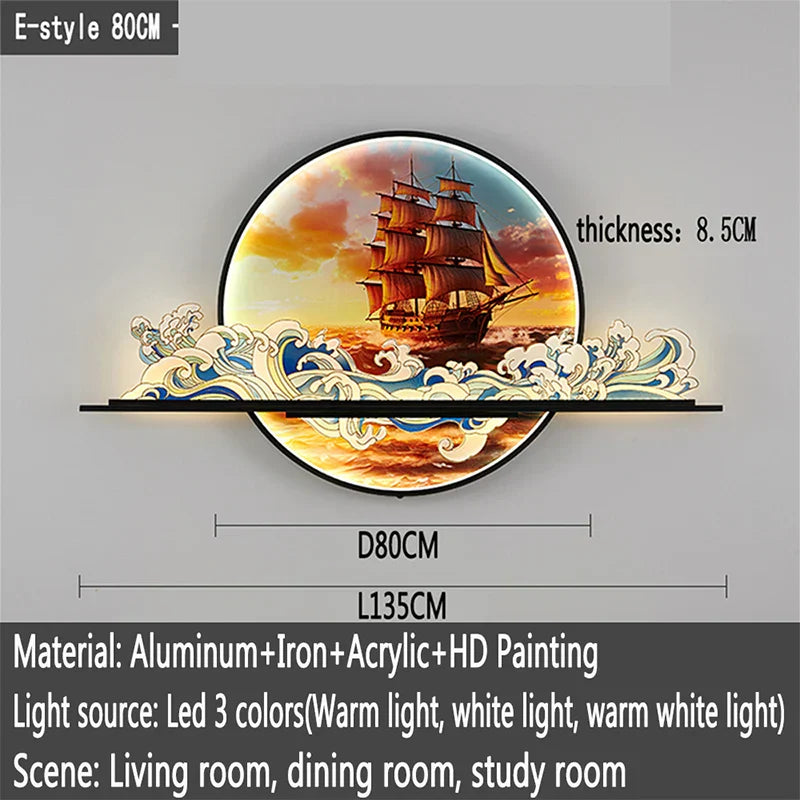 Dlight Decor Artistic Landscape Wall Glow Lamp