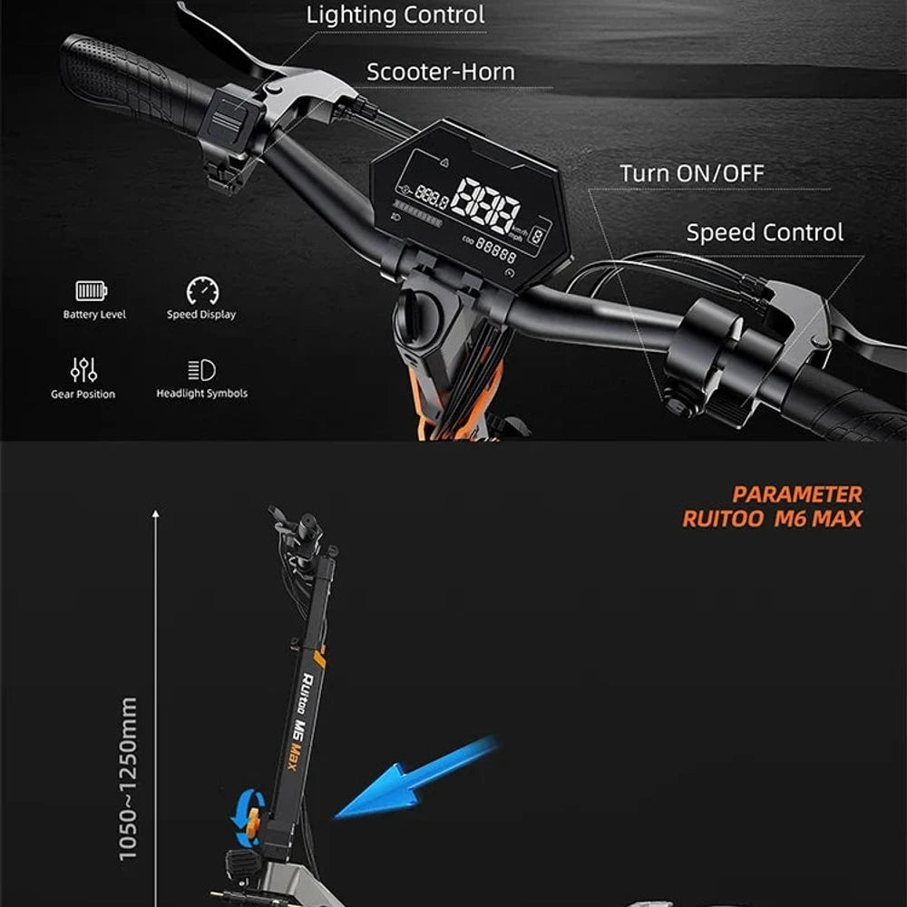 eBike Boys M6Max Dual Motor Scooter - 5600W, 60V, Fast Charging