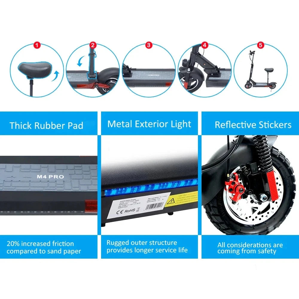 eBike Boys 48V Foldable Electric Scooter - 800W Max Speed 45km/h