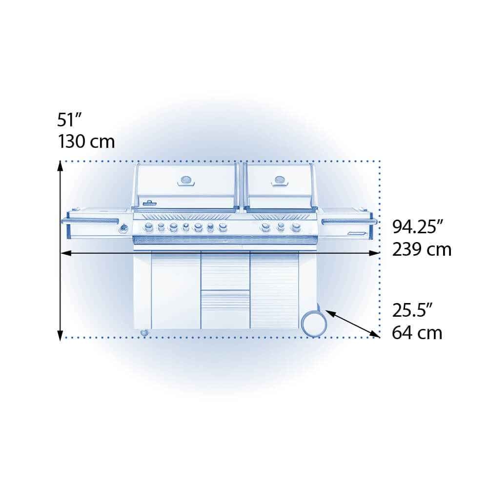 Patio Elegance Gas Grill Prestige PRO 825 RSBI with Power Side Burner and Infrared Features