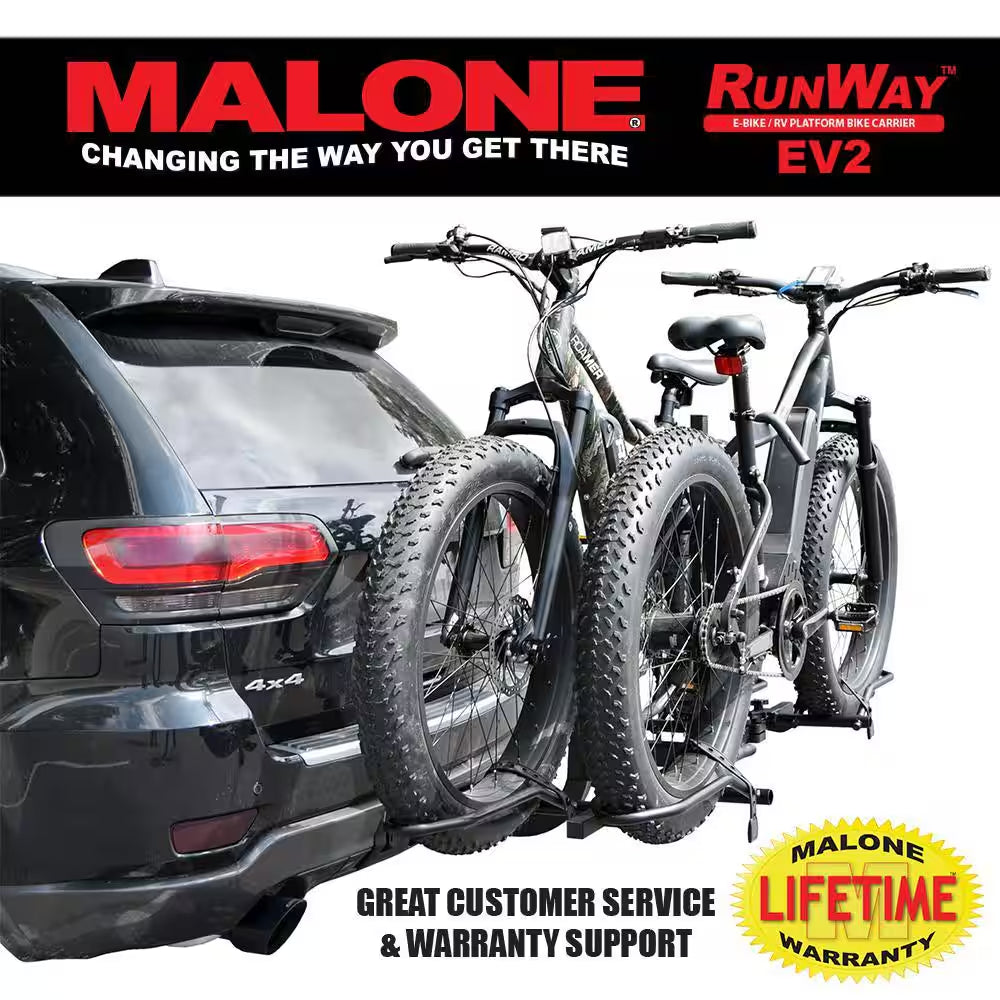 Runway Hitch Bike Rack Ev2-E-Bike/Rv 2-Bike Rack