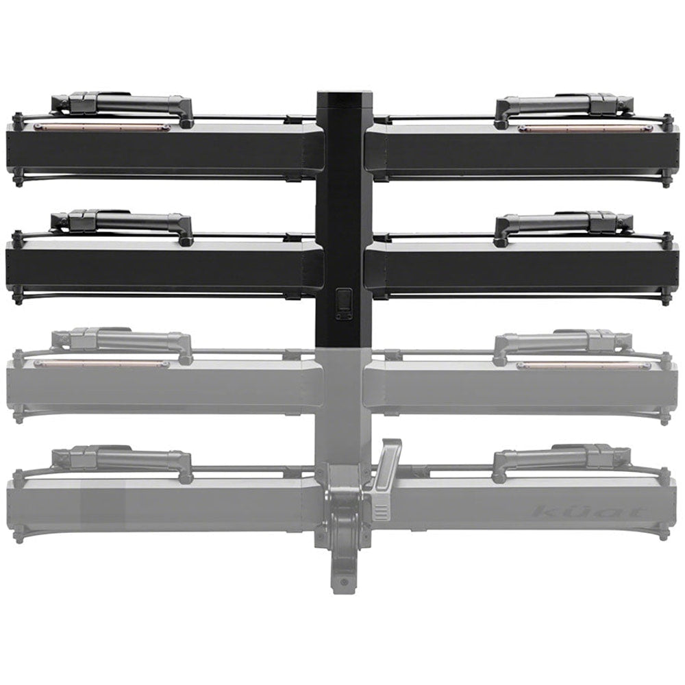 Kuat Piston Pro X Hitch Bike Rack Add-On - 2-Bike LED Lights 4-Pin Plug Kashima Coat Galaxy Gray