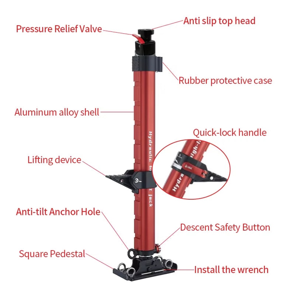 2500Kg Hydraulic Monkey Climbing Pole Jack Car Rescue and Self Rescue Trailer Jack Electric