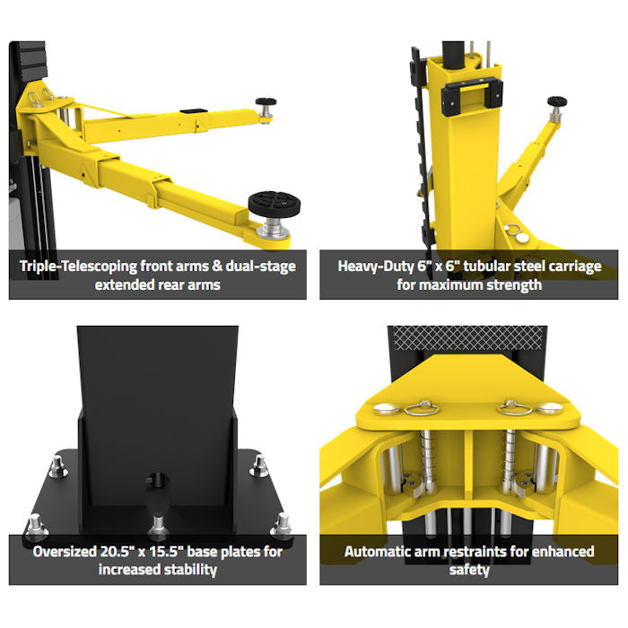 APEX AL10C Clearfloor Two Post Car Lift