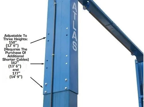 Atlas PV15PX Extra Wide Extra Tall Adjustable Two Post Lift