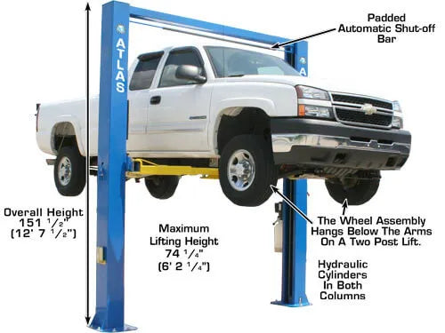 Atlas OHX-10X Extra Wide Extra Tall Two Post Lift