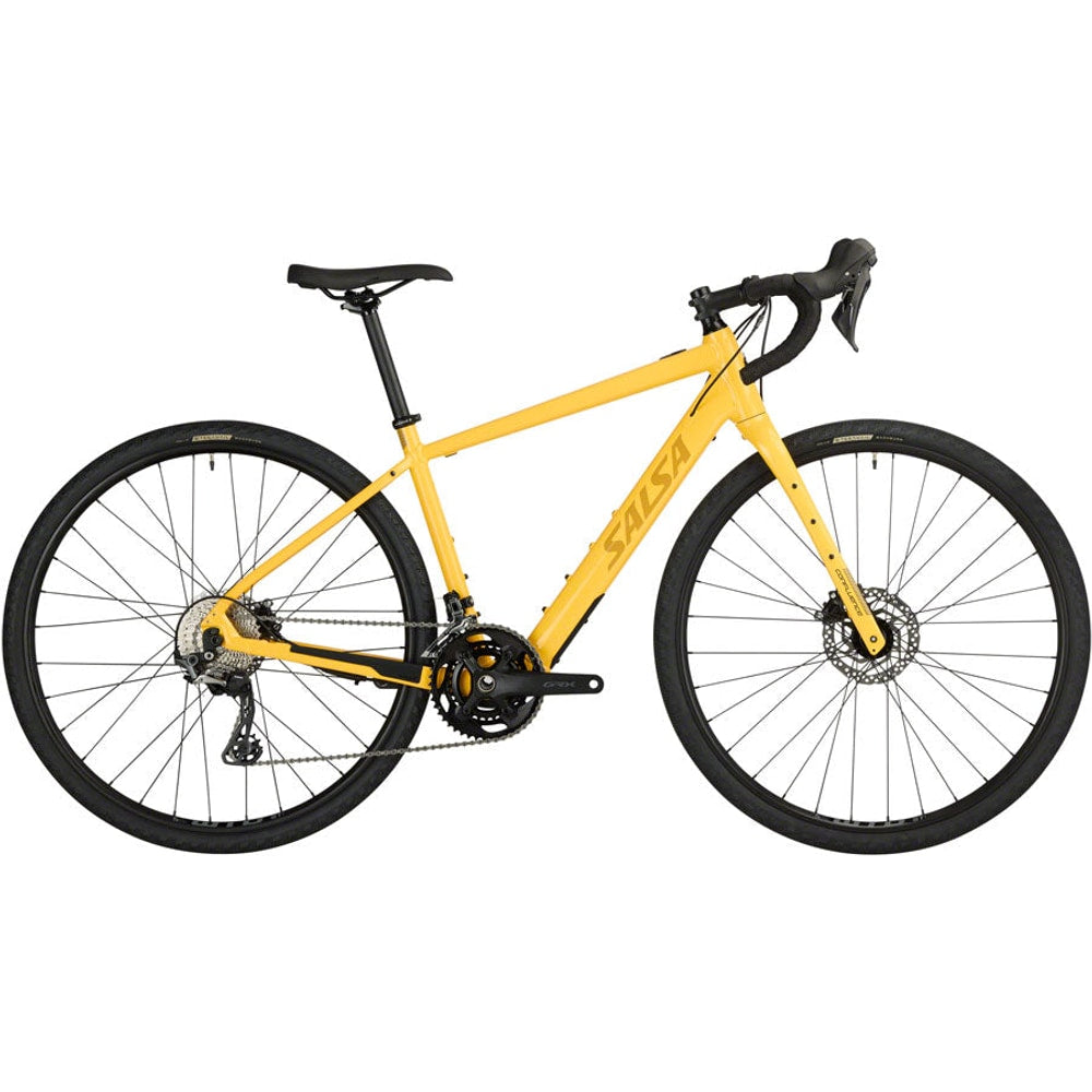 Salsa Confluence Drop Bar GRX 600 2x Ebike - 700c Aluminum Yellow 57cm