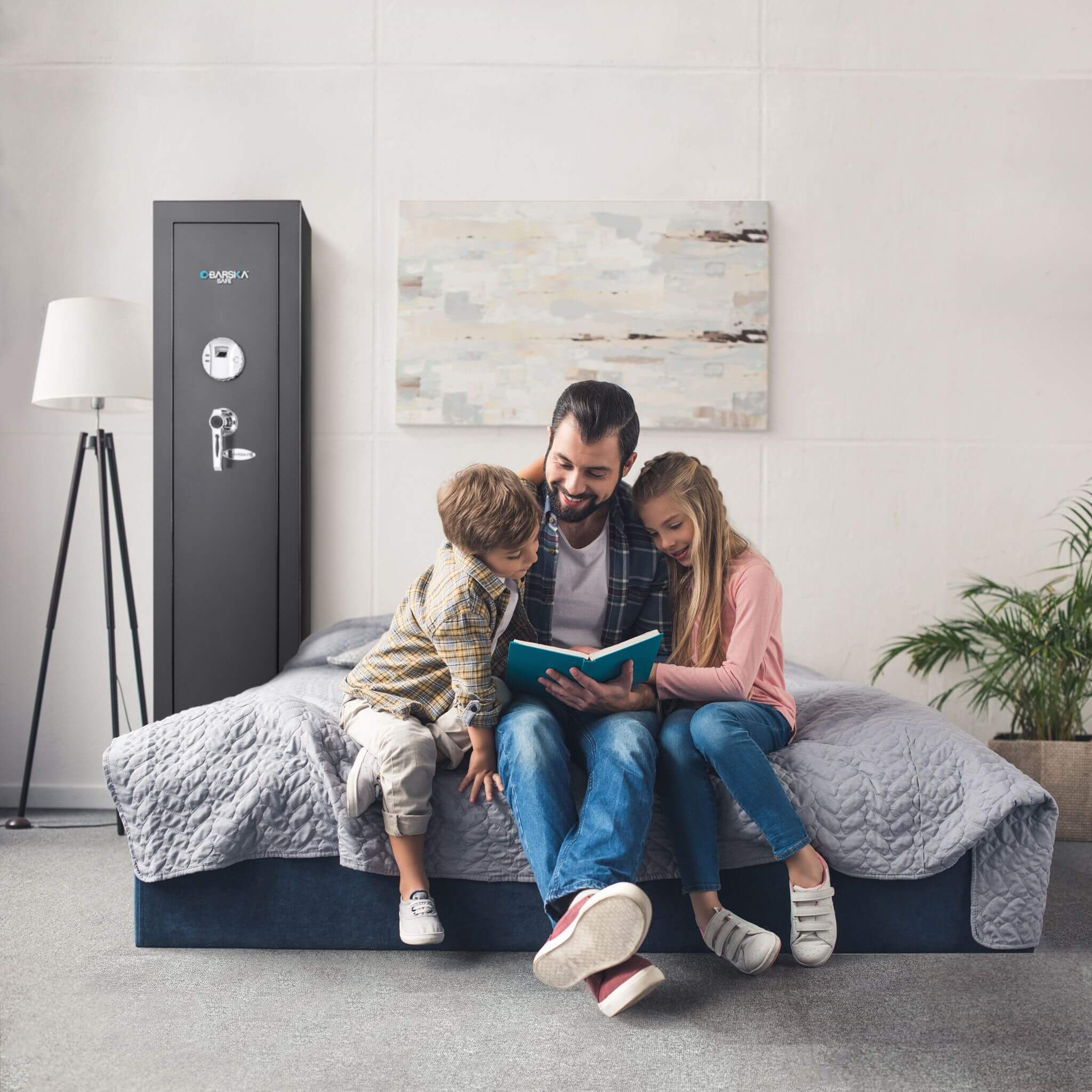 Barska 5.51 CF Tall Biometric Rifle Safe With Biometric Keypad