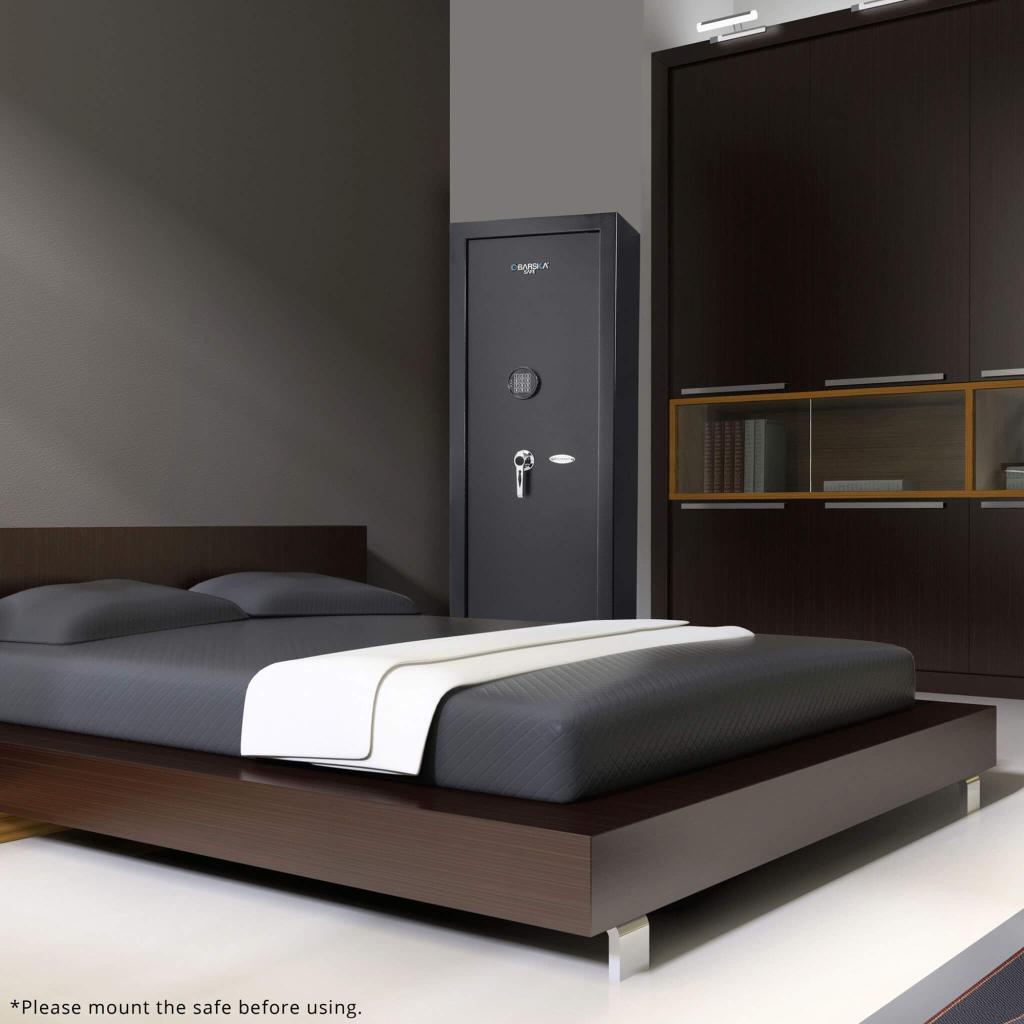 Barska 7.87 CF Extra-Large Rifle Gun Safe With Electronic Keypad And Secure Lock