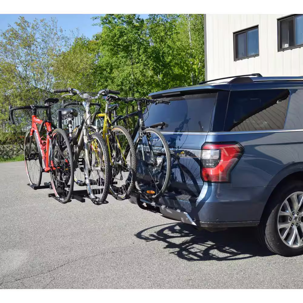 Runway HM4 Hitch Mount Tray Style Bike Carrier 4-Bike Rack 33 Lbs. per Bike Capacity for Hitch