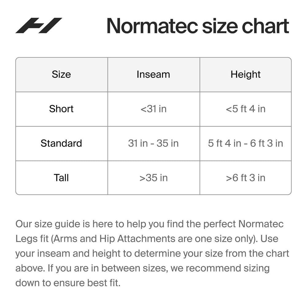 Hyperice Normatec Elite Compression Massage Garment, for Users 6'4" and Taller 69000 001-04