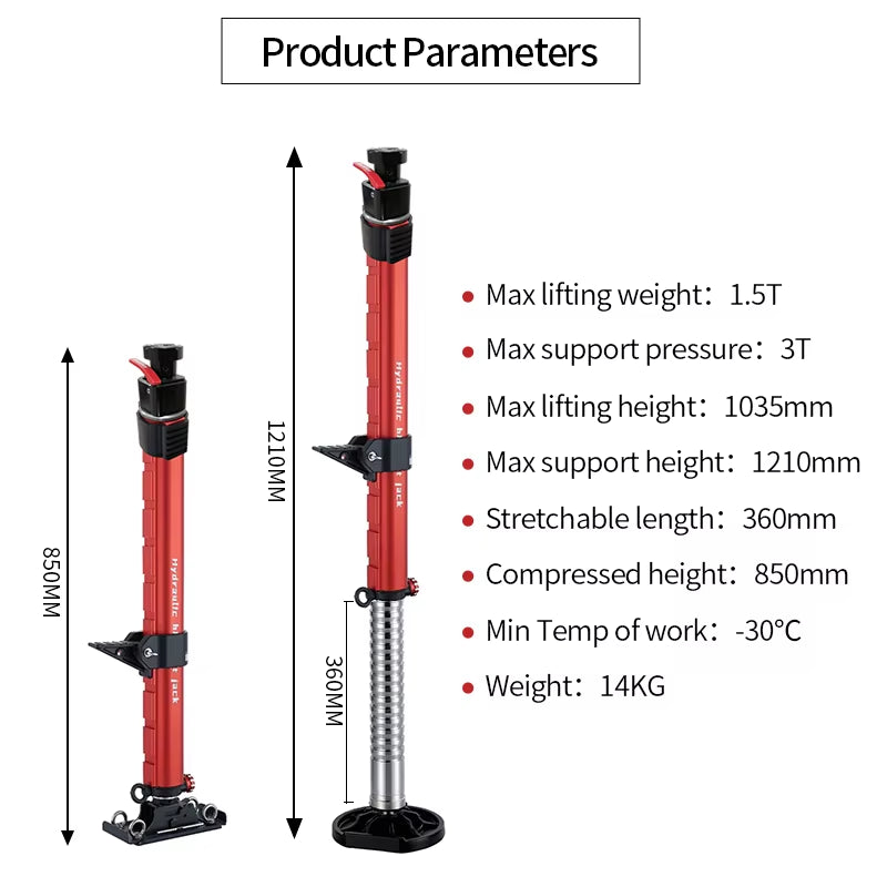 2500Kg Hydraulic Monkey Climbing Pole Jack Car Rescue and Self Rescue Trailer Jack Electric