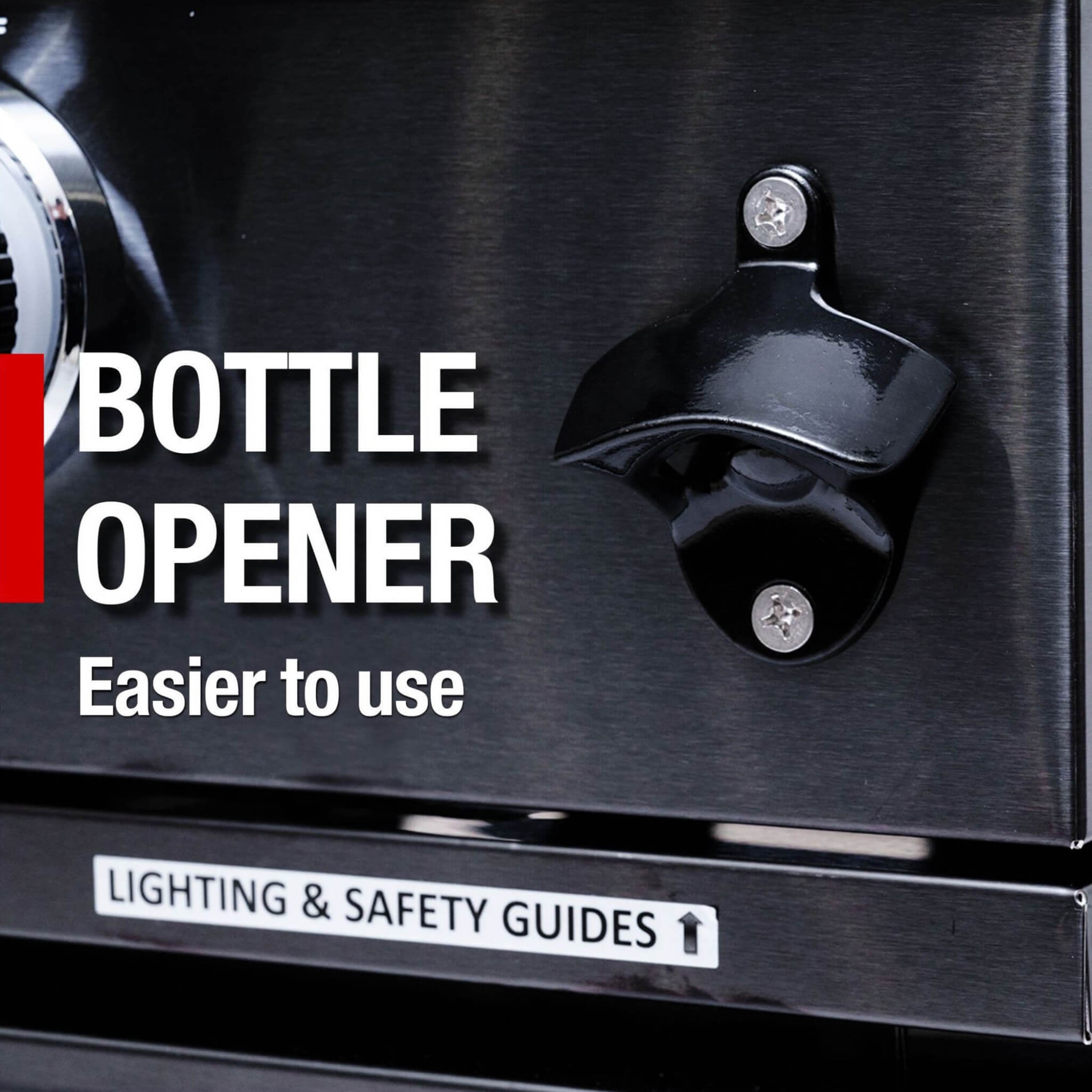 Castelle Flame Premium Black Stainless Steel 6-Burner Gas Grill Kitchen Island With Rotisserie Kit