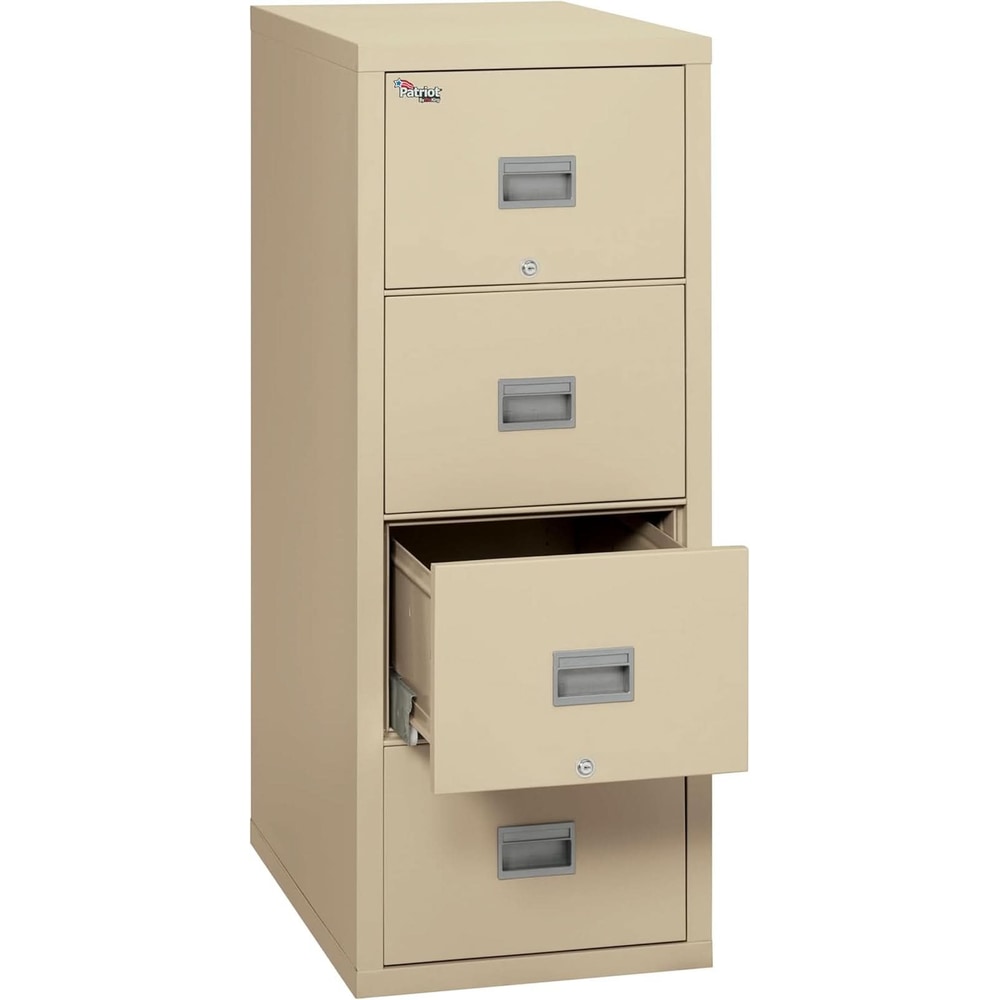 Patriot Vertical 4 Drawer Fire Safe File Cabinet 1 Hour Parchment