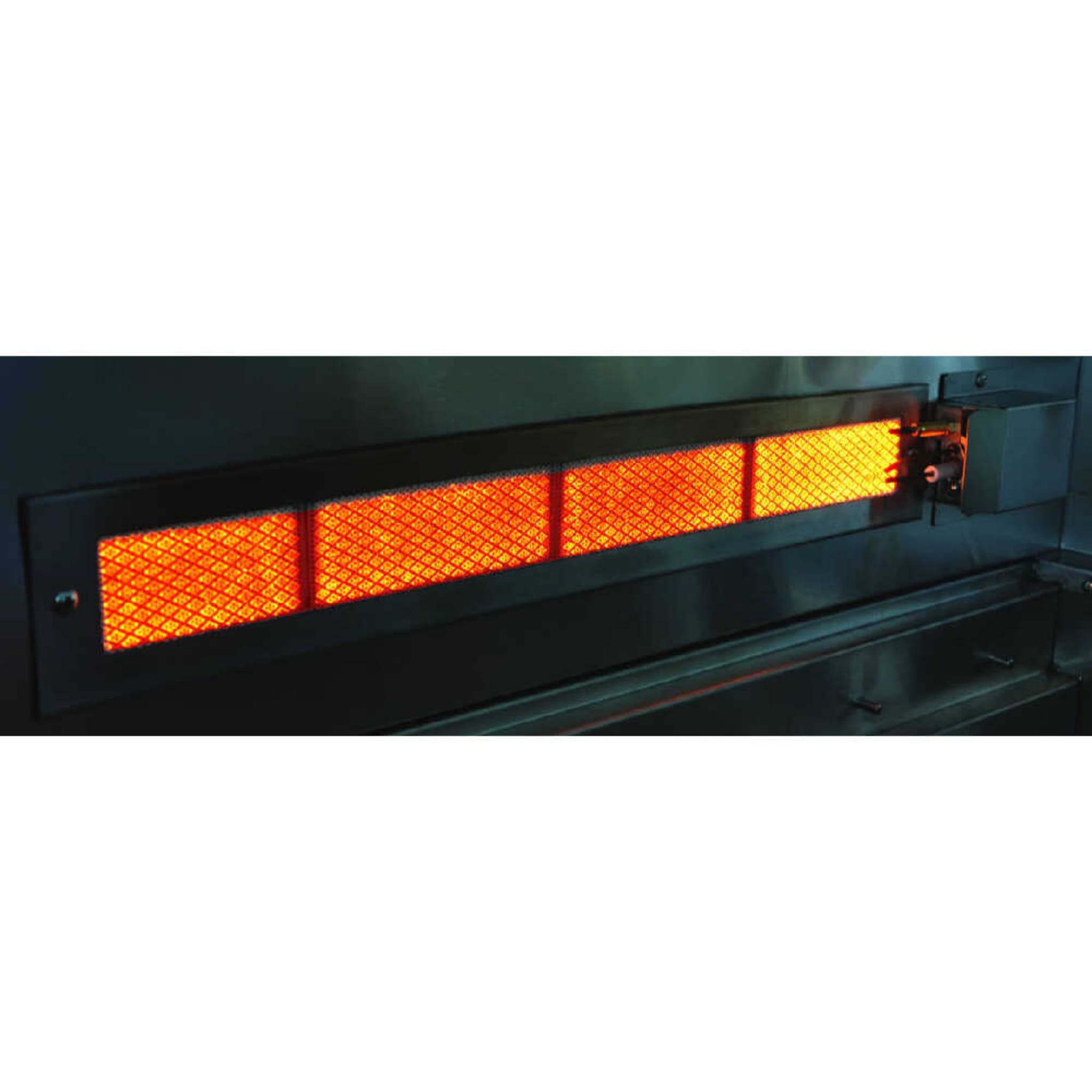 Edgestar 89K BTU 36-Inch Liquid Propane Freestanding LED Lighting Grill Cart With Rotisserie